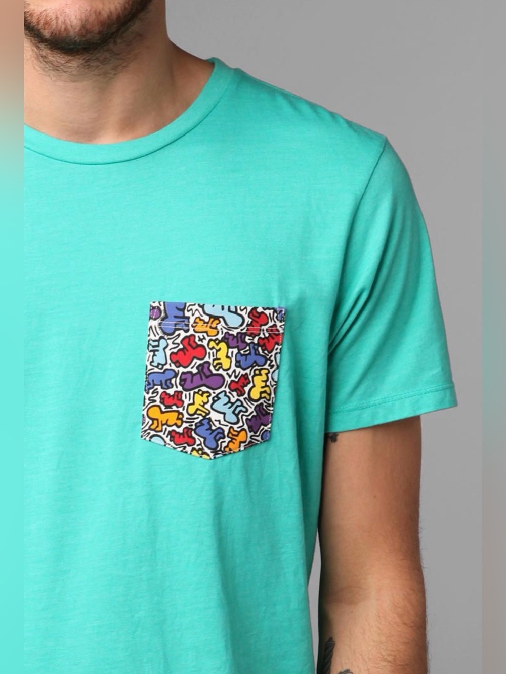 UO - Junk Food Keith Haring Pocket Tee - Picture 1 of 5